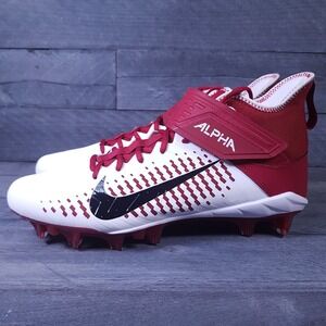 NIKE Alpha Menace‎ Pro 2 Alabama Crimson Tide Football Cleats Mens 11 White Red